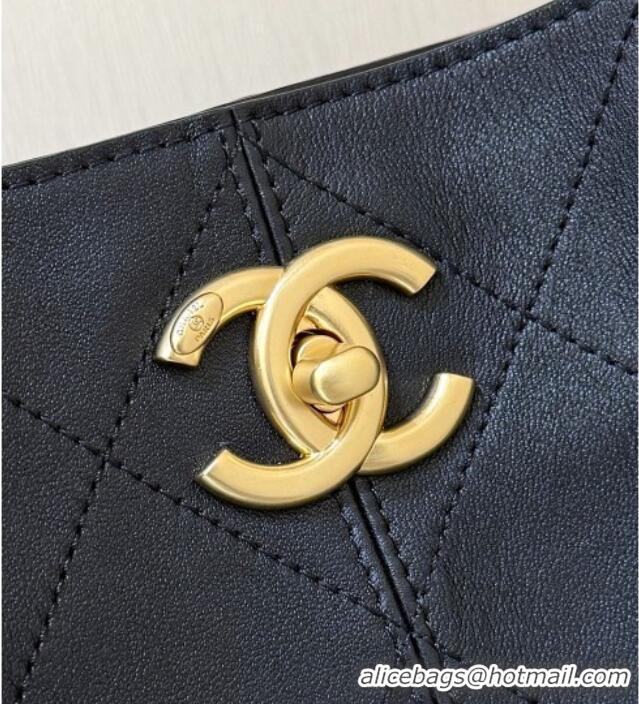 Famous Brand Chanel Calfskin Shopping Bag AS5636 Black 2025 Top Quality