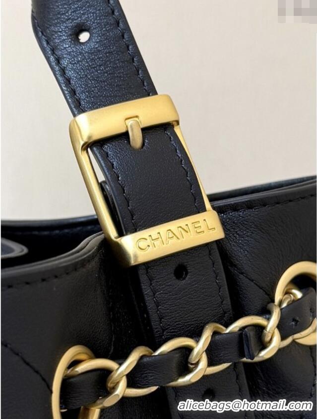Famous Brand Chanel Calfskin Shopping Bag AS5636 Black 2025 Top Quality