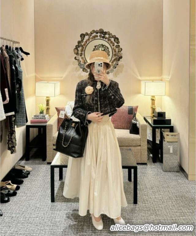 Famous Brand Chanel Calfskin Shopping Bag AS5636 Black 2025 Top Quality
