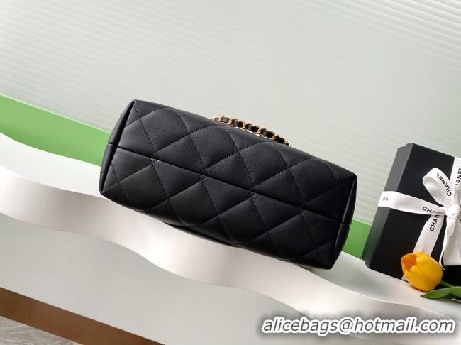 Luxury Discount Chanel Calfskin Shopping Bag AS5636 Black 2025