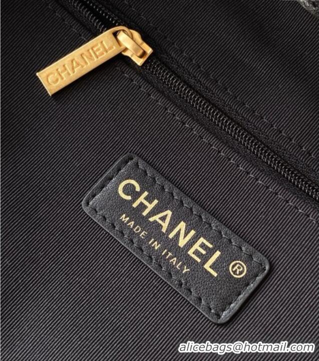 Luxury Discount Chanel Calfskin Shopping Bag AS5636 Black 2025