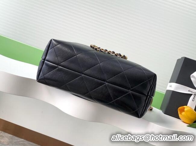 Best Price Chanel Suede Calfskin & Lambskin Shopping Bag AS5636 Black/Grey 2025