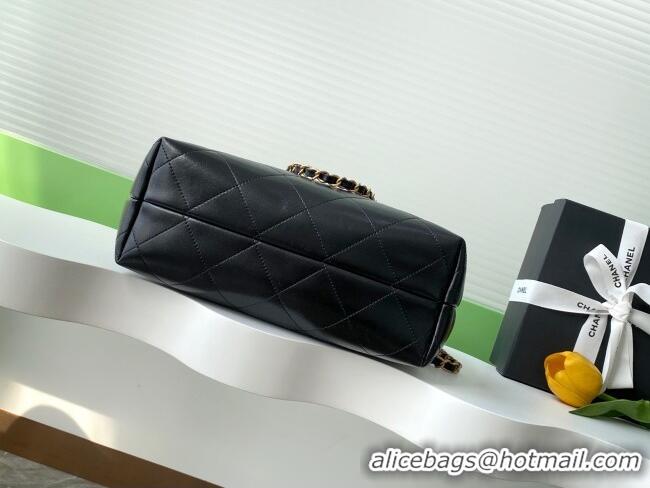 Low Cost Chanel Suede Calfskin & Lambskin Shopping Bag AS5636 Black/Brown 2025