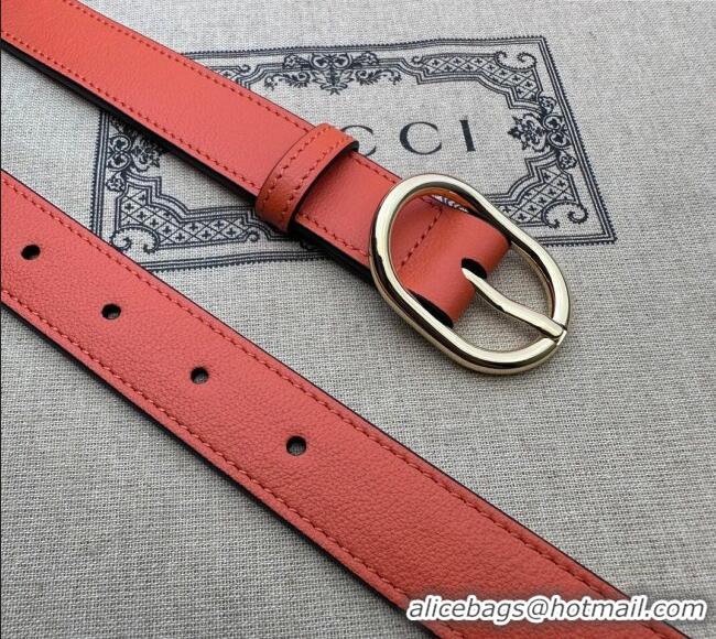 Buy Fashionable Gucci Blondie Leather Shoulder Bag with Interlocking G 699268 Orange 2024