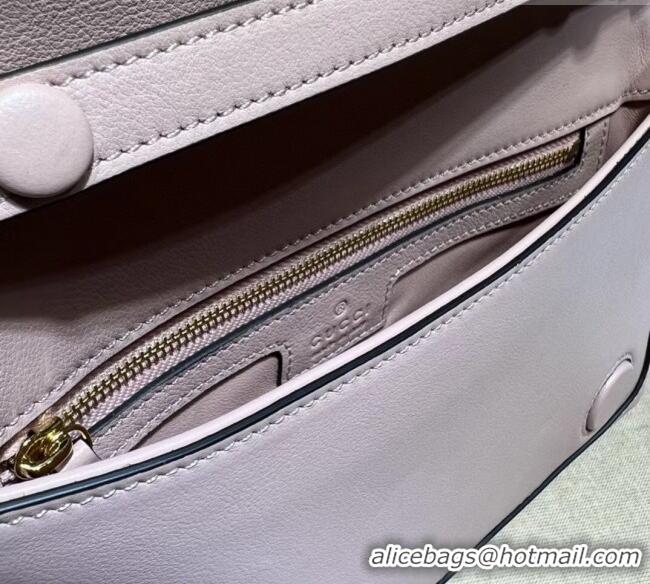 Good Quality Gucci Blondie Leather Shoulder Bag with Interlocking G 699268 Light Pink 2024