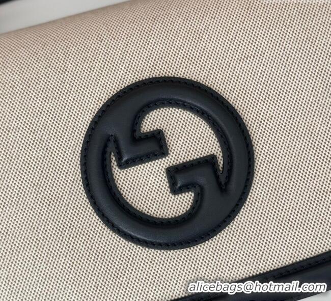 Trendy Design Gucci Blondie Large Top Handle Bag 815716 Black/White Canvas 2024