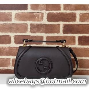 Grade Quality Gucci Blondie Leather Top Handle bag 815714 Coffee Brown 2024