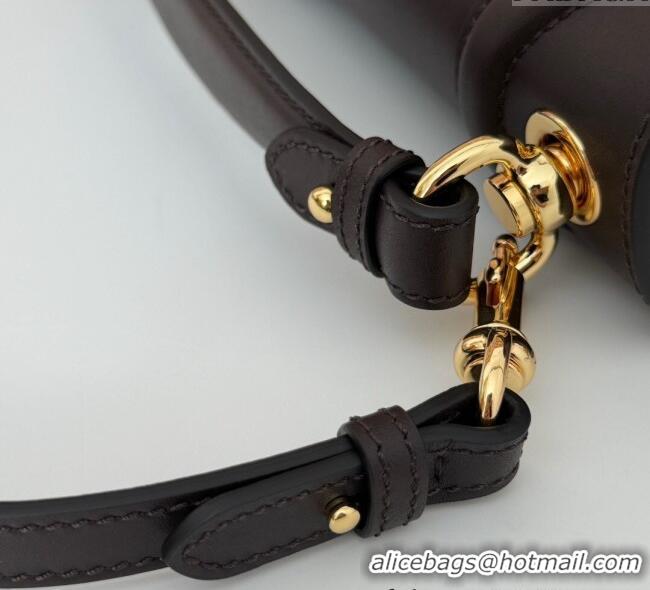Grade Quality Gucci Blondie Leather Top Handle bag 815714 Coffee Brown 2024
