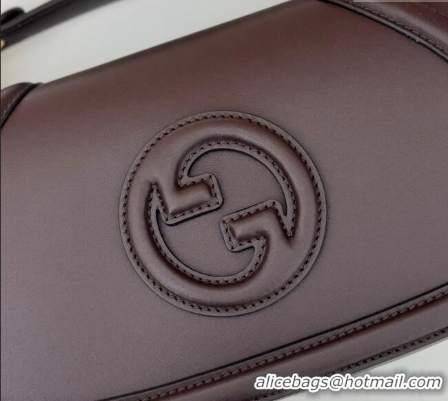 Grade Quality Gucci Blondie Leather Top Handle bag 815714 Coffee Brown 2024