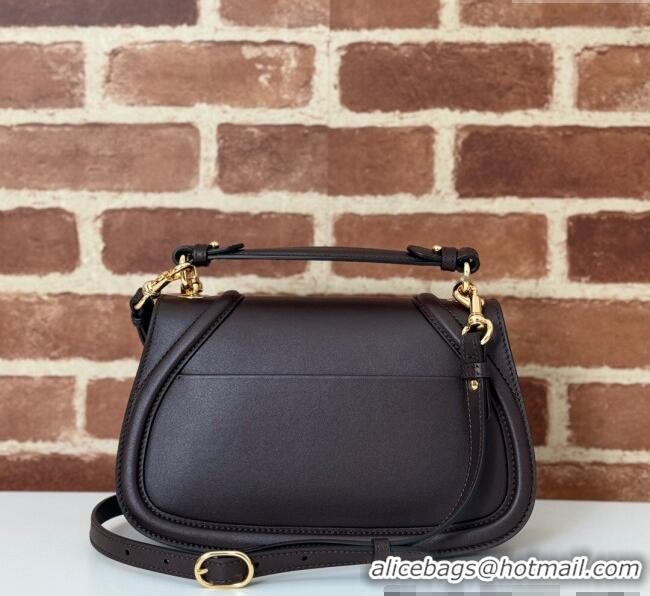 Grade Quality Gucci Blondie Leather Top Handle bag 815714 Coffee Brown 2024