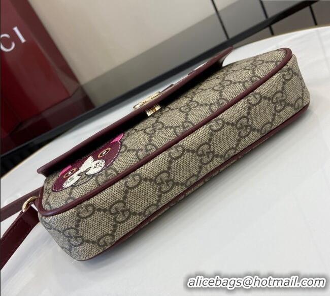 Grade Design Gucci GG Canvas Mini Shoulder bag with Cat Detail 818764 2024