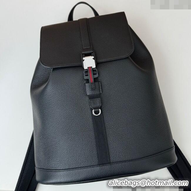 Top Quality Gucci Mens Leather Large Backpack Bag 816750 Black 2024