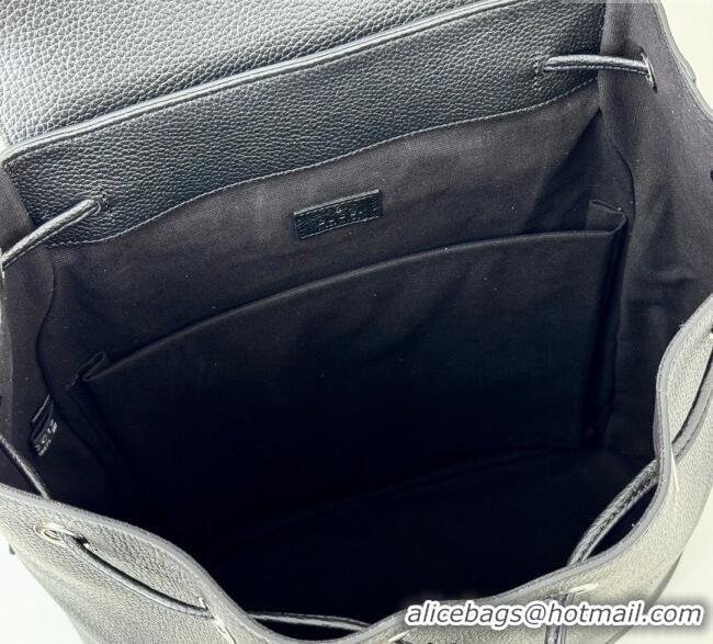 Top Quality Gucci Mens Leather Large Backpack Bag 816750 Black 2024