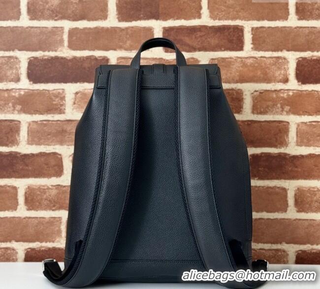 Top Quality Gucci Mens Leather Large Backpack Bag 816750 Black 2024