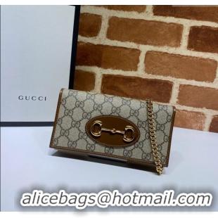Good Taste Gucci Horsebit 1955 GG Canvas Wallet with Chain 621892 Brown 2024