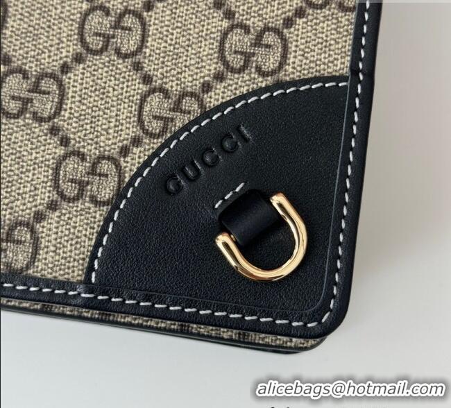 Top Grade Gucci GG Canvas Emblem Super Mini Shoulder bag 820688 Black 2024