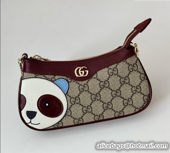 Top Grade Gucci GG Canvas Mini bag with Panda Detail 818763 2024