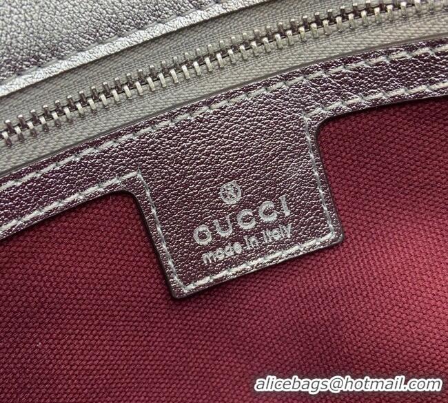 Promotional Gucci GG Marmont Matelasse Leather Small Shoulder Bag 443497 Silver 2024