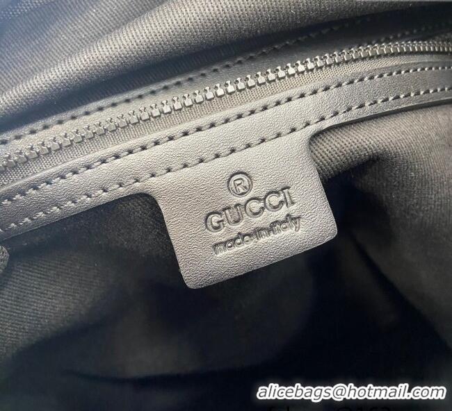 Famous Brand Gucci Black Canvas Backpack Bag with Tiger and Flora Detail 429037 2024