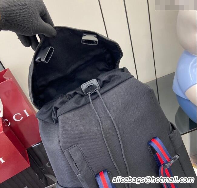 Inexpensive Gucci Black Canvas Backpack Bag with Web 429037 2024