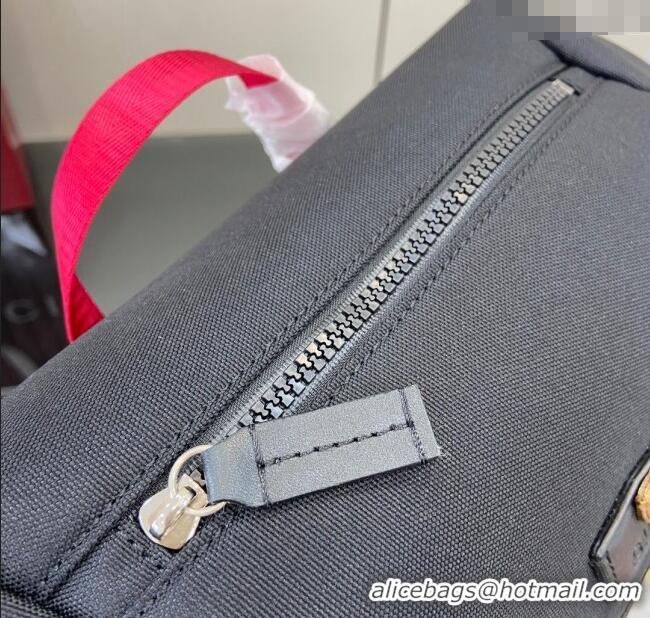 Inexpensive Gucci Black Canvas Backpack Bag with Web 429037 2024