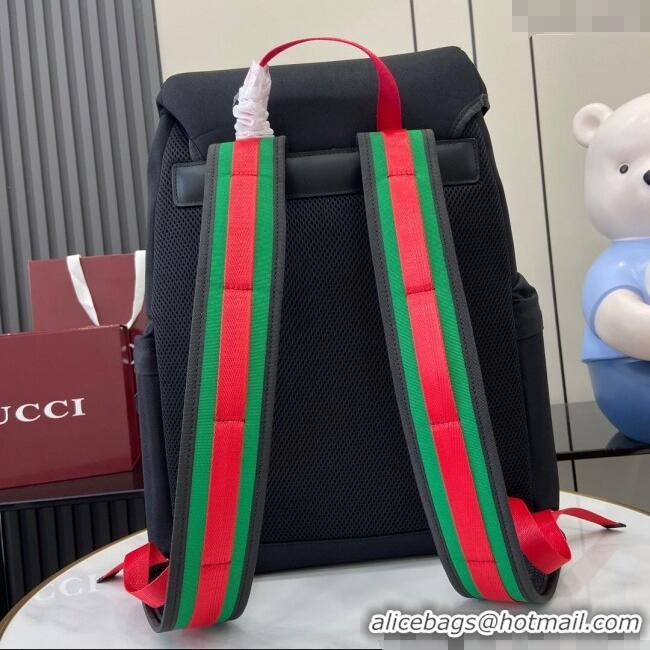 Inexpensive Gucci Black Canvas Backpack Bag with Web 429037 2024