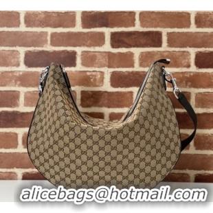 Luxury Cheap Gucci Mens GG Canvas B Large Shoulder Bag 800194 Beige 2024