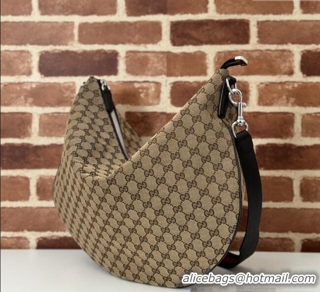 Luxury Cheap Gucci Mens GG Canvas B Large Shoulder Bag 800194 Beige 2024