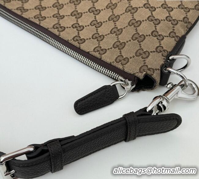 Luxury Cheap Gucci Mens GG Canvas B Large Shoulder Bag 800194 Beige 2024