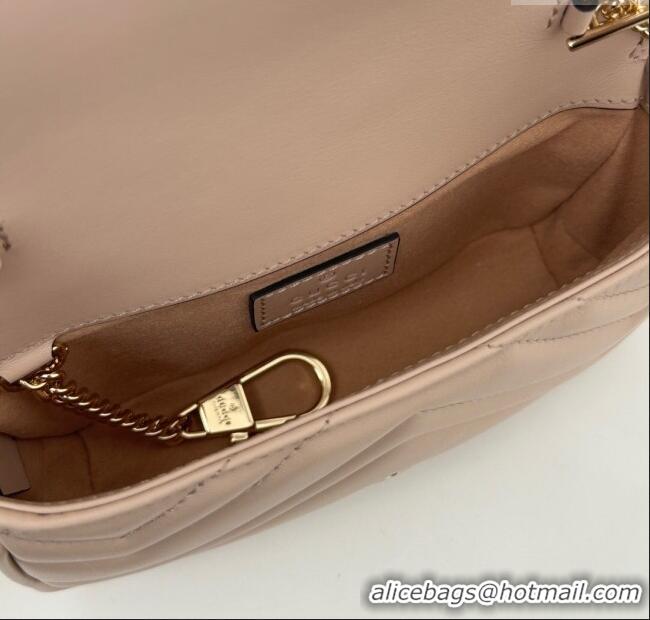 Best Price Gucci GG Marmont Matelasse Leather Super Mini Bag ‎476433 Light Pink 2024