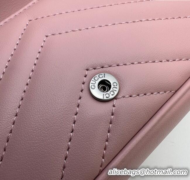 Good Taste Gucci GG Marmont Matelasse Leather Super Mini Bag ‎476433 All Pink 2024