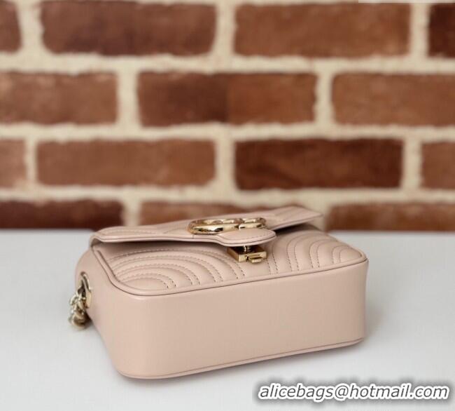 Cheap Price Gucci GG Marmont Leather Mini Top Handle Bag 811238 Light Pink 2024