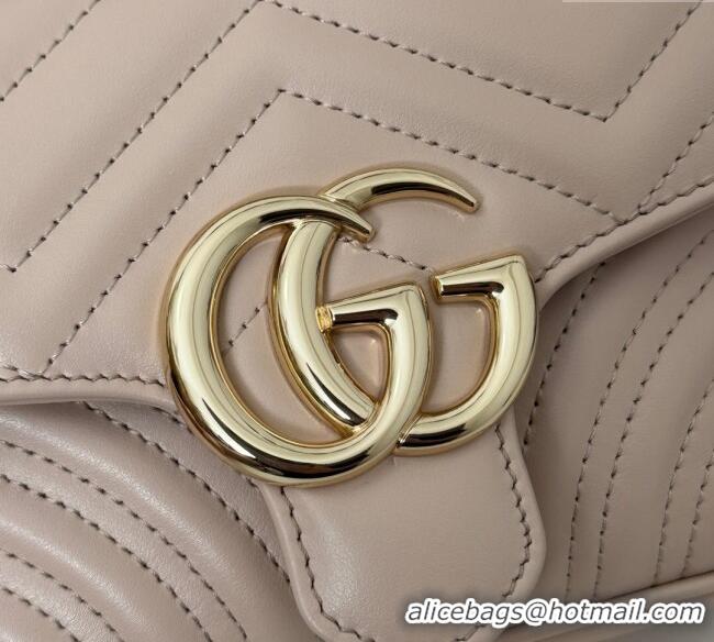 Cheap Price Gucci GG Marmont Leather Mini Top Handle Bag 811238 Light Pink 2024