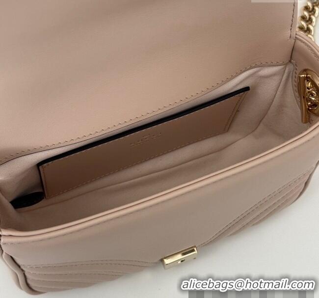 Cheap Price Gucci GG Marmont Leather Mini Top Handle Bag 811238 Light Pink 2024