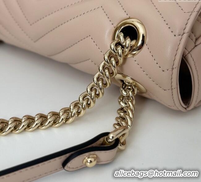 Promotional Gucci GG Marmont Matelasse Leather Small Shoulder Bag 443497 Light Pink 2024