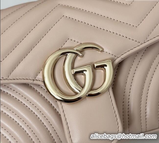 Promotional Gucci GG Marmont Matelasse Leather Small Shoulder Bag 443497 Light Pink 2024