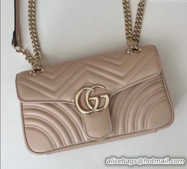 Promotional Gucci GG Marmont Matelasse Leather Small Shoulder Bag 443497 Light Pink 2024