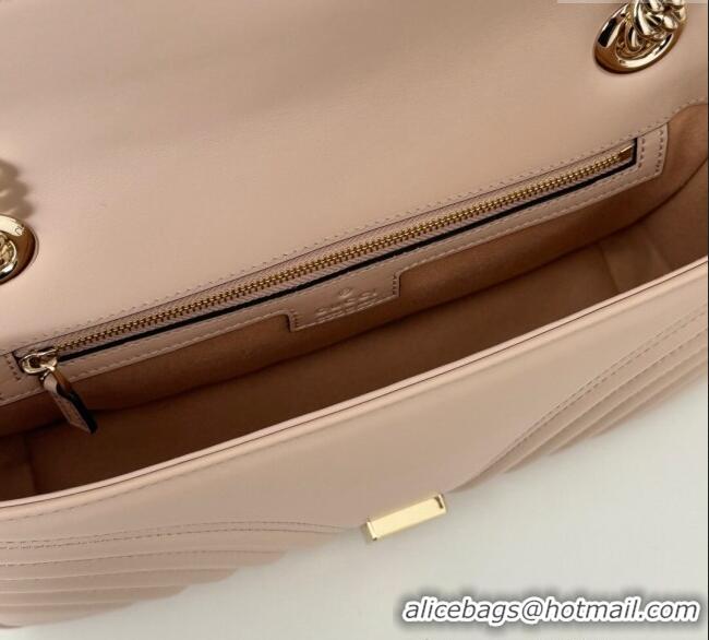 Promotional Gucci GG Marmont Matelasse Leather Small Shoulder Bag 443497 Light Pink 2024