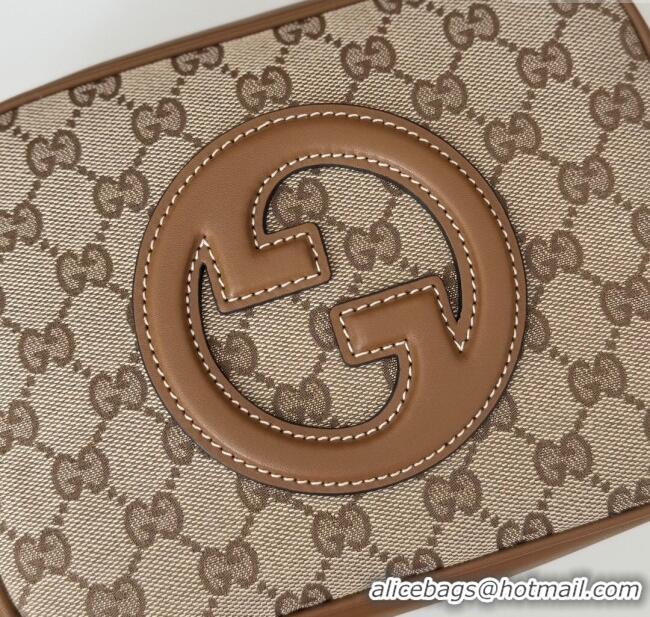 Low Cost Gucci Blondie GG Canvas Mini Shoulder Bag 820429 Brown 2024