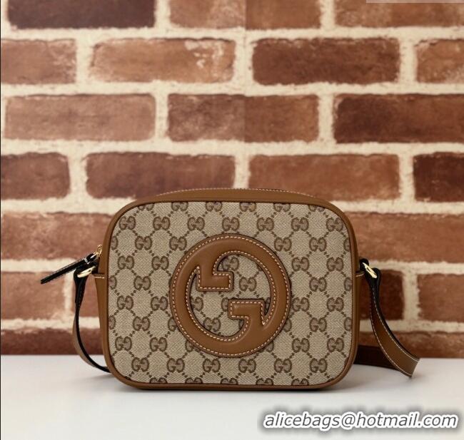 Low Cost Gucci Blondie GG Canvas Mini Shoulder Bag 820429 Brown 2024