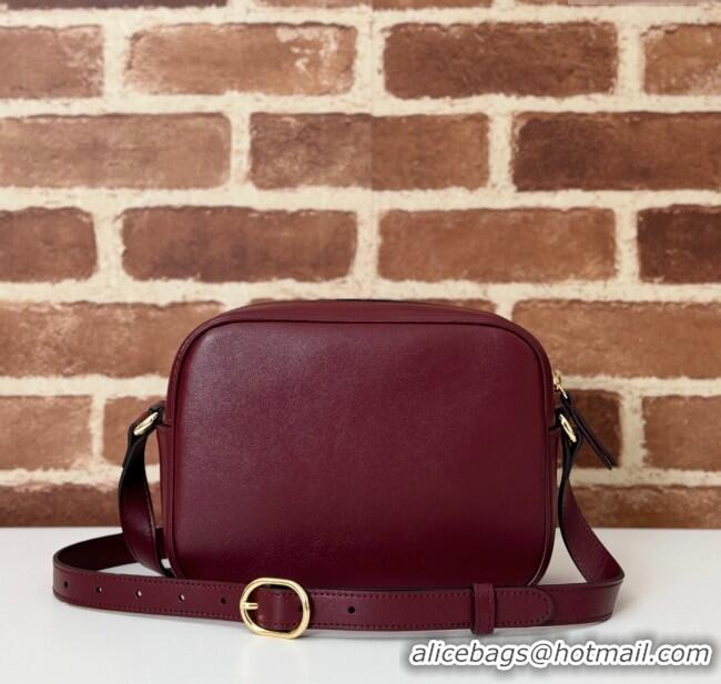 Luxury Cheap Gucci Blondie Leather Mini Shoulder Bag 820429 Ancora Red 2024