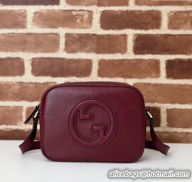 Luxury Cheap Gucci Blondie Leather Mini Shoulder Bag 820429 Ancora Red 2024