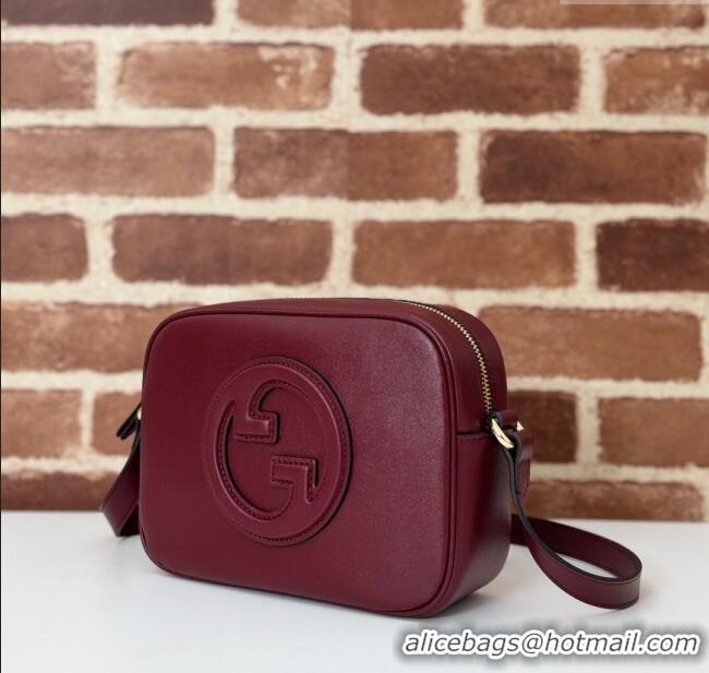 Luxury Cheap Gucci Blondie Leather Mini Shoulder Bag 820429 Ancora Red 2024