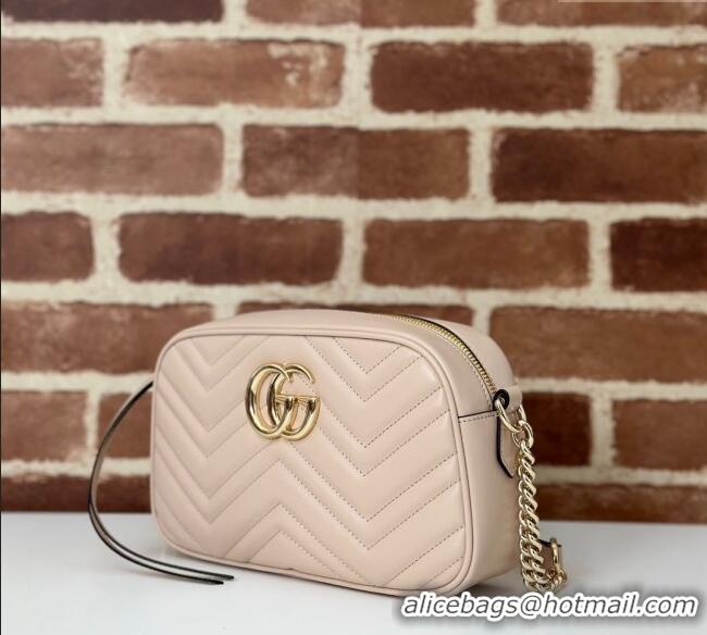 Buy Discount Gucci GG Marmont Leather Small Shoulder Bag 447632 Light Pink 2024
