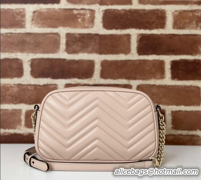 Buy Discount Gucci GG Marmont Leather Small Shoulder Bag 447632 Light Pink 2024
