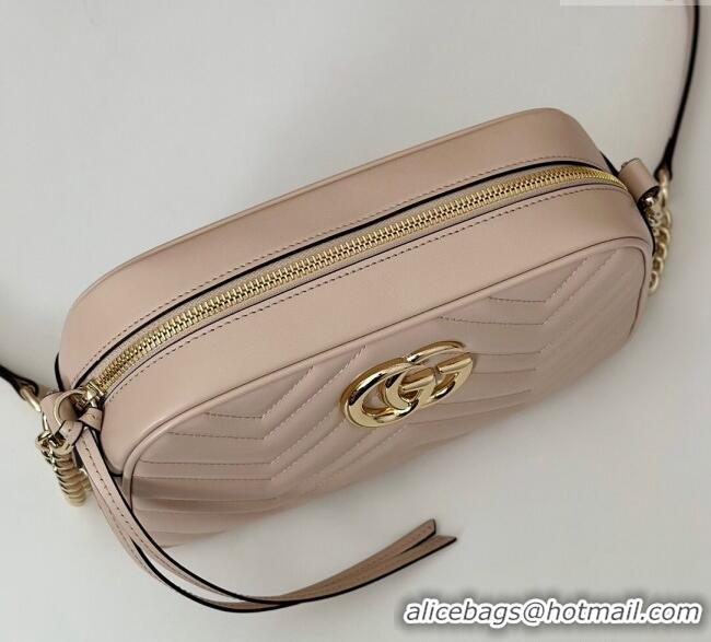 Buy Discount Gucci GG Marmont Leather Small Shoulder Bag 447632 Light Pink 2024
