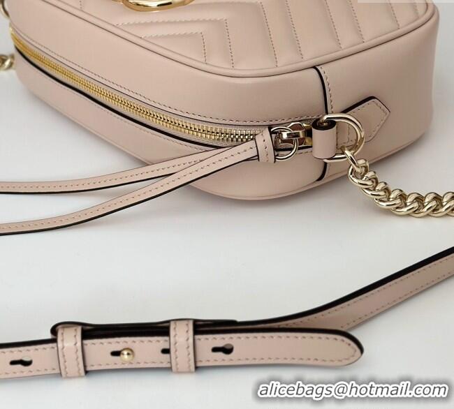 Buy Discount Gucci GG Marmont Leather Small Shoulder Bag 447632 Light Pink 2024