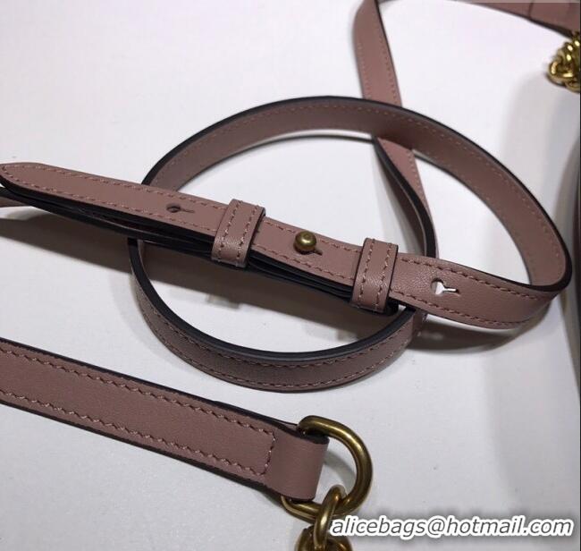 Cheap Design Gucci GG Marmont Leather Small Shoulder Bag 447632 Nude pink 2024