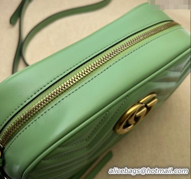 Best Price Gucci GG Marmont Matelassé Shoulder Bag 447632 Sage Green 2024