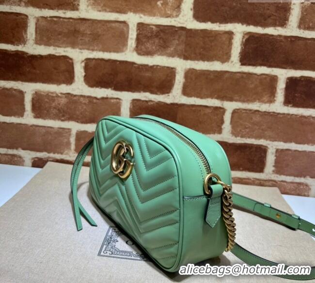 Best Price Gucci GG Marmont Matelassé Shoulder Bag 447632 Sage Green 2024